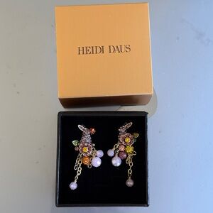 Heidi Daus Vibrant Floral Drop Earrings omega